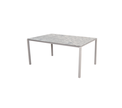 Cane-line Pure spisebord 150×90 cm – Sand, aluminium / Multi colour, keramikk