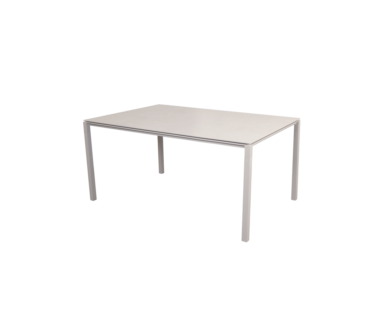 Cane-line Pure spisebord 150×90 cm – Sand, aluminium / Toscana sand, keramikk