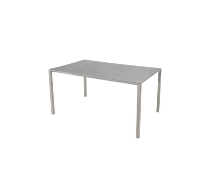 Cane-line Pure spisebord 150×90 cm – Taupe, aluminium / Concrete grey, keramikk