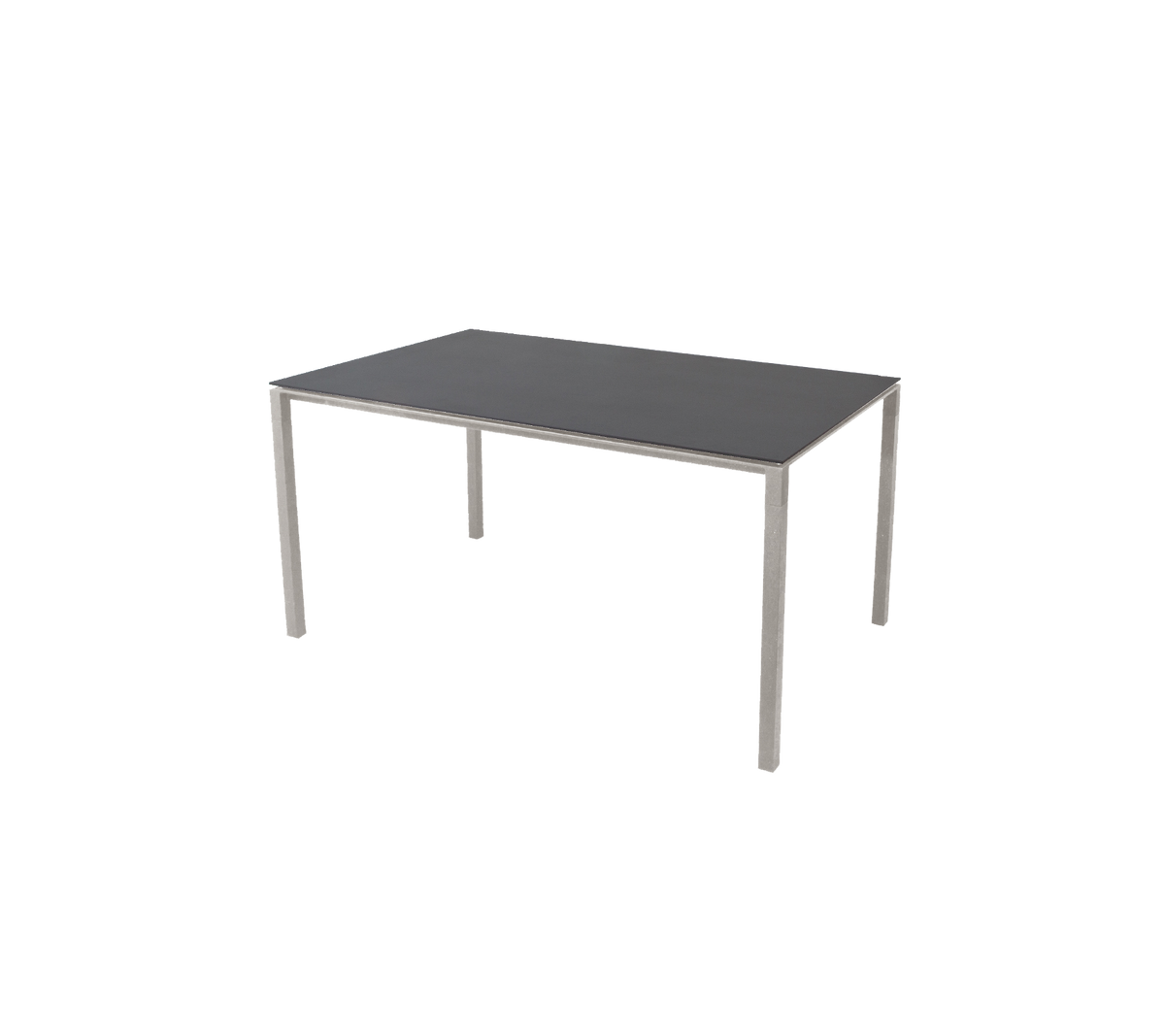 Cane-line Pure spisebord 150×90 cm – Taupe, aluminium / Nero black, keramikk