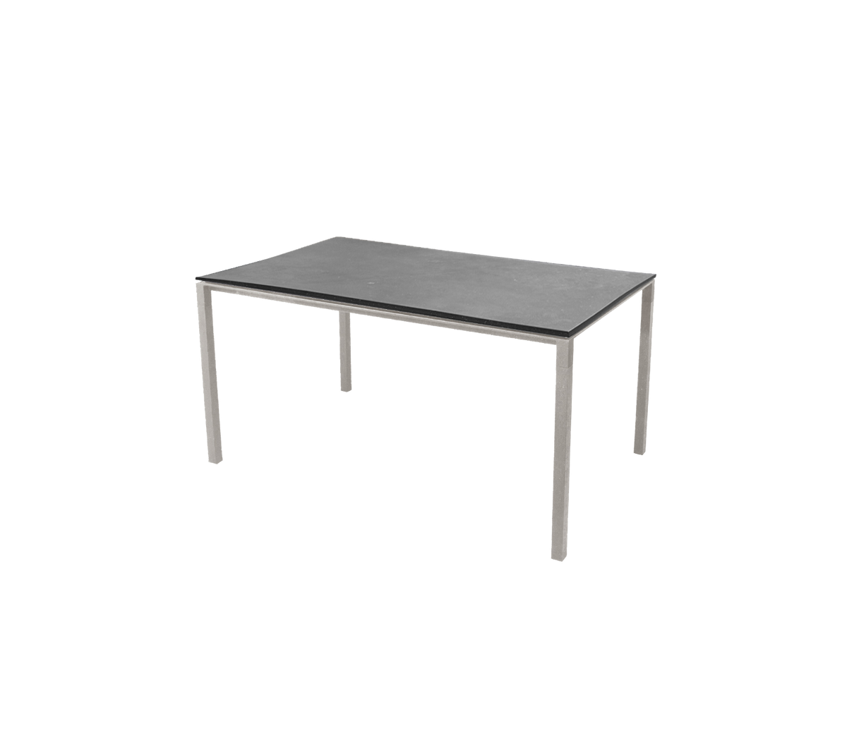 Cane-line Pure spisebord 150×90 cm – Taupe, aluminium / Fossil black, keramikk