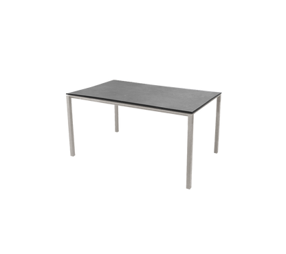 Cane-line Pure spisebord 150×90 cm – Taupe, aluminium / Fossil black, keramikk