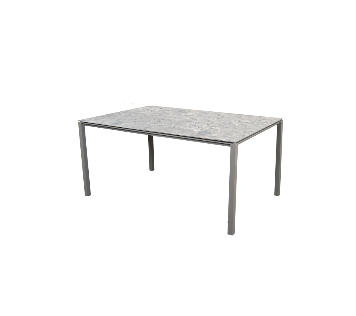 Cane-line Pure spisebord 150×90 cm – Taupe, aluminium / Multi colour, keramikk