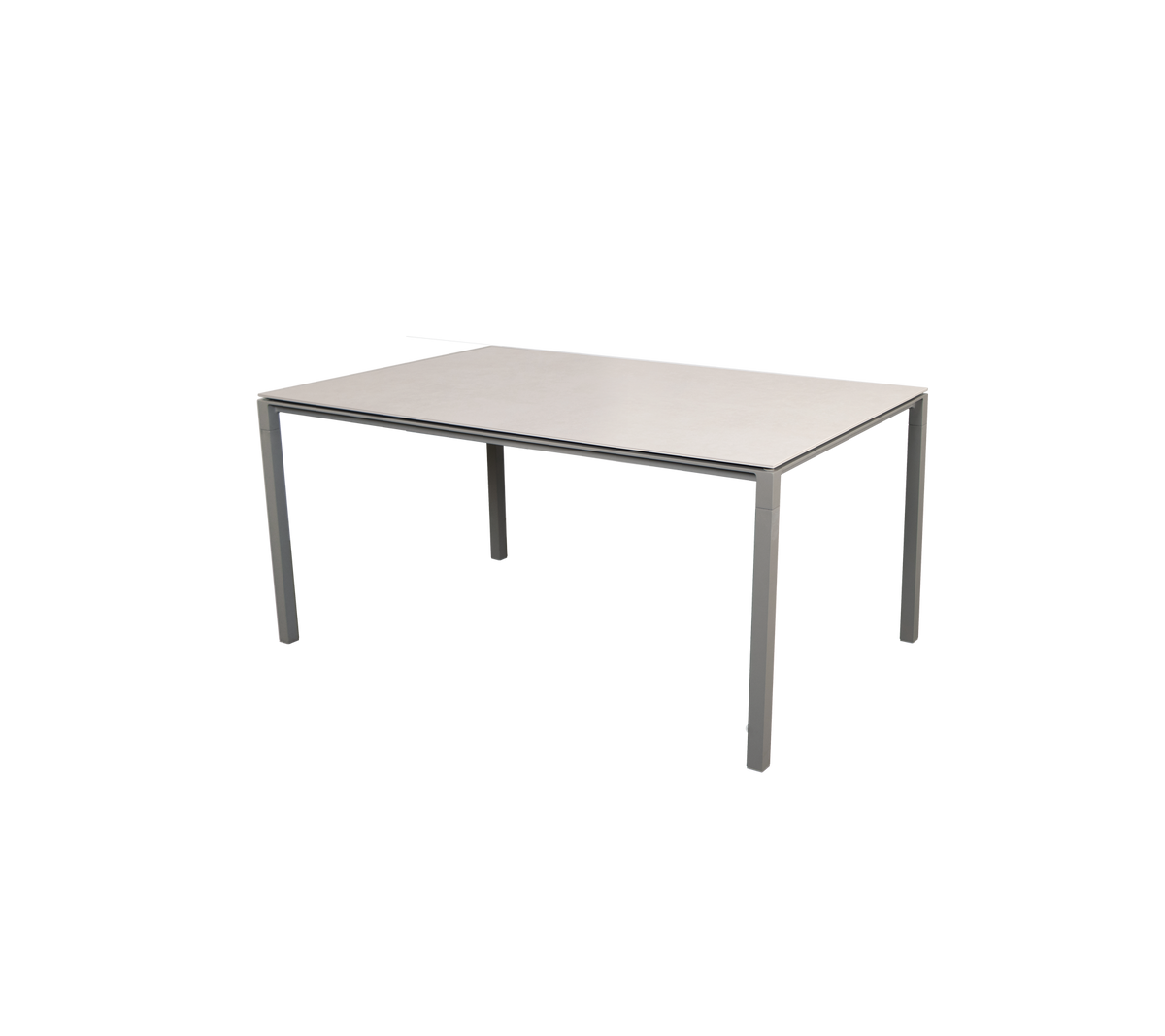 Cane-line Pure spisebord 150×90 cm – Taupe, aluminium / Toscana sand, keramikk