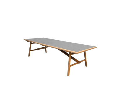 Cane-line Sticks spisebord 280×100 cm – Teak / Concrete grey, keramikk