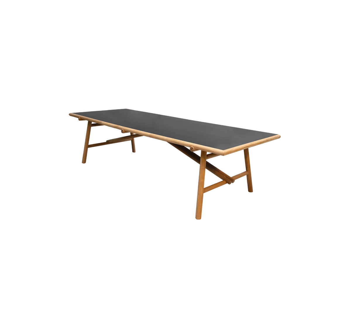 Cane-line Sticks spisebord 280×100 cm – Teak / Nero black, keramikk