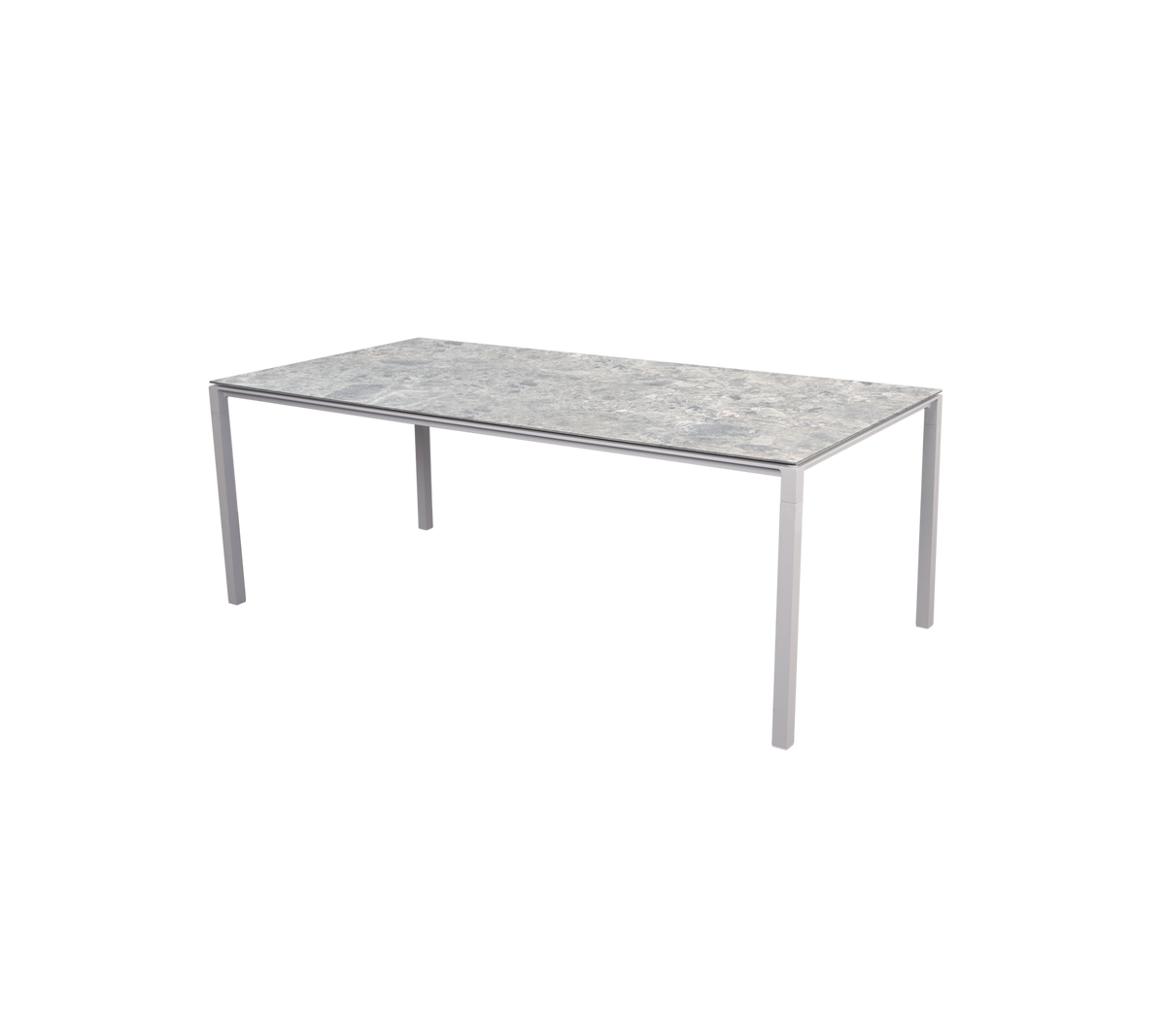 Cane-line Pure spisebord 200×100 cm – Sand, aluminium / Multi colour, keramikk