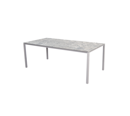 Cane-line Pure spisebord 200×100 cm – Sand, aluminium / Multi colour, keramikk