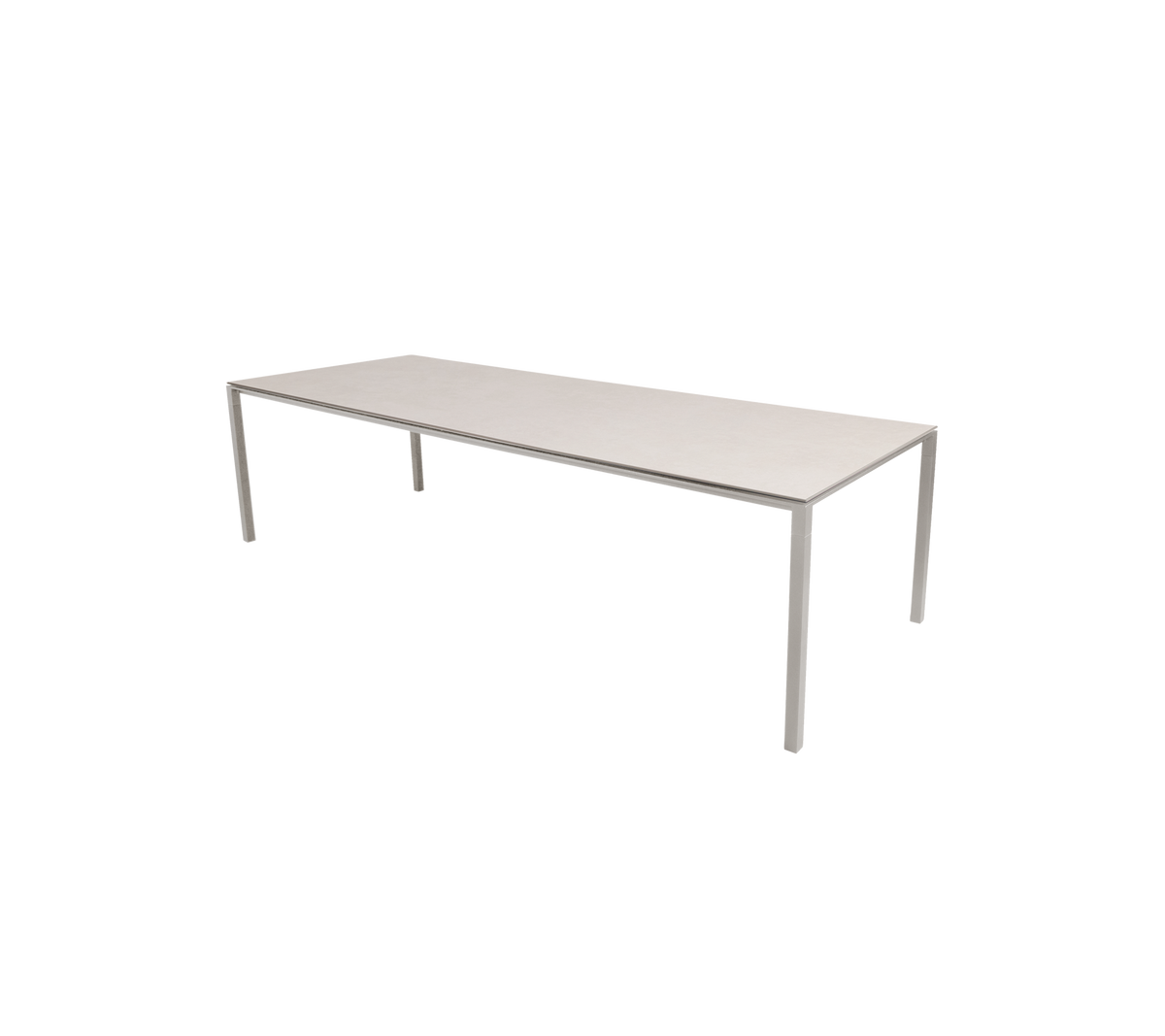 Cane-line Pure spisebord 280×100 cm – Sand, aluminium / Toscana sand, keramikk
