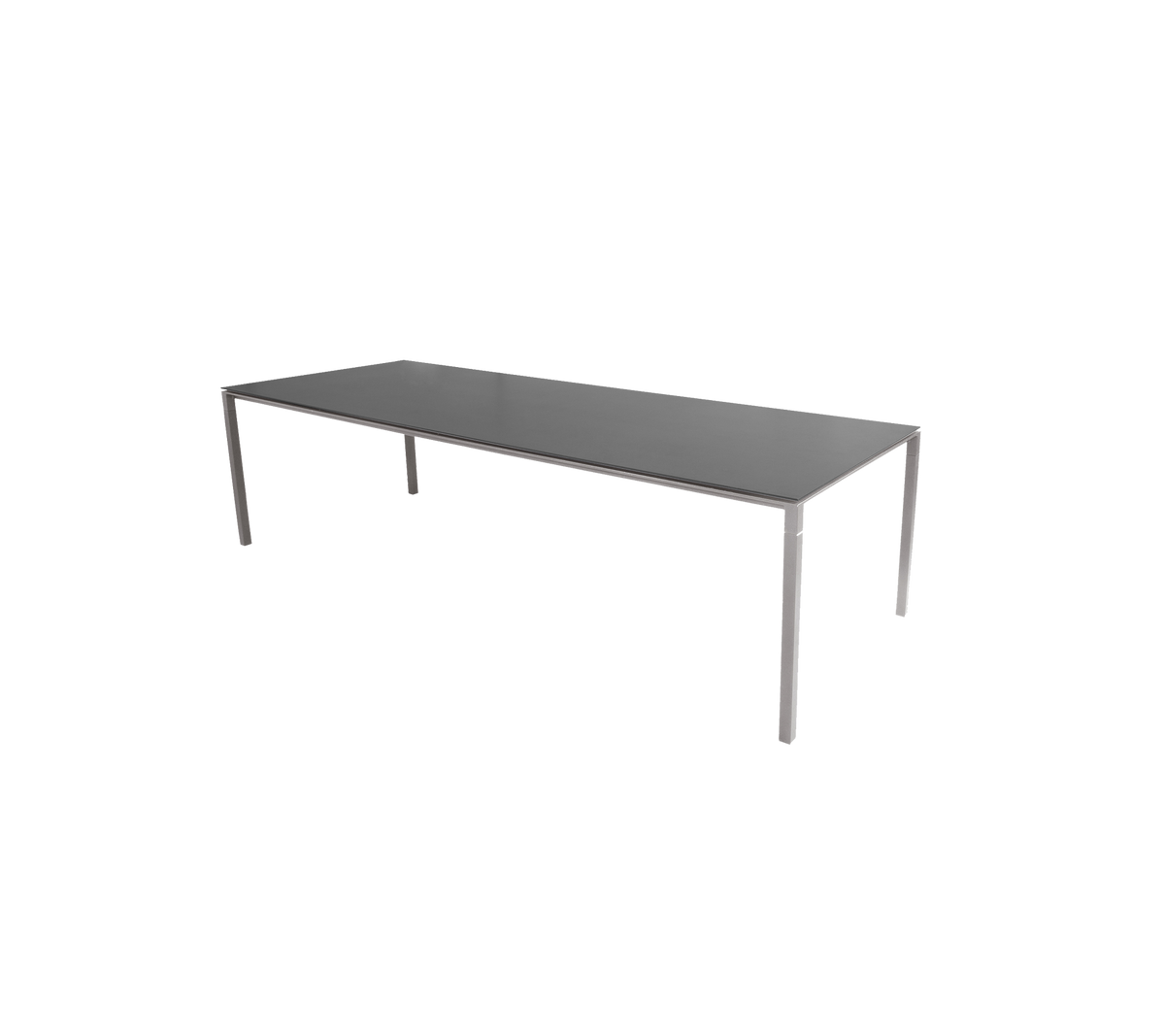 Cane-line Pure spisebord 280×100 cm – Taupe, aluminium / Nero black, keramikk