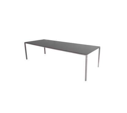 Cane-line Pure spisebord 280×100 cm – Taupe, aluminium / Nero black, keramikk
