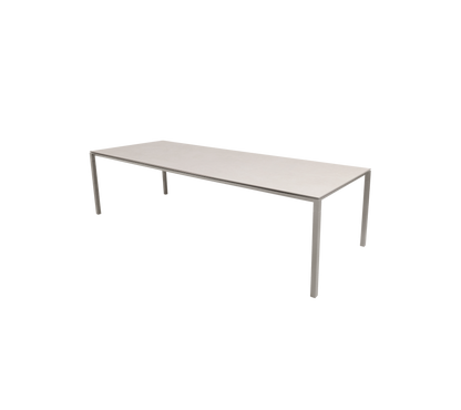 Cane-line Pure spisebord 280×100 cm – Taupe, aluminium / Toscana sand, keramikk