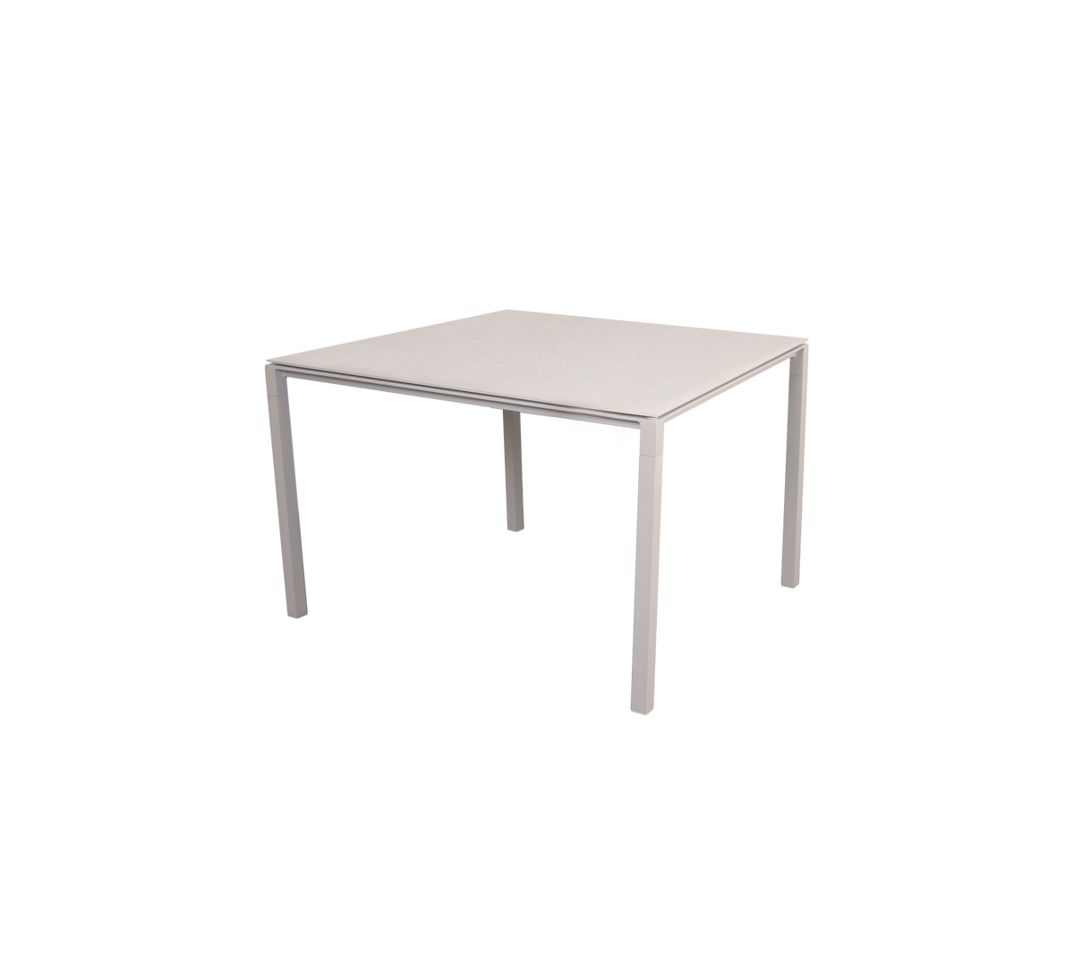 Cane-line Pure spisebord 100×100 cm – Sand, aluminium / Toscana sand, keramikk