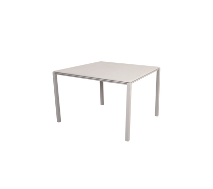 Cane-line Pure spisebord 100×100 cm – Sand, aluminium / Toscana sand, keramikk