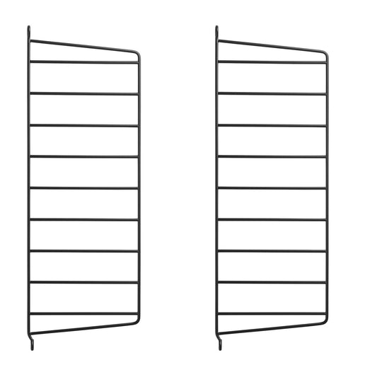 String vegg gavler 2.pk. 50 x 20 cm, svart. Bestillingsvare.