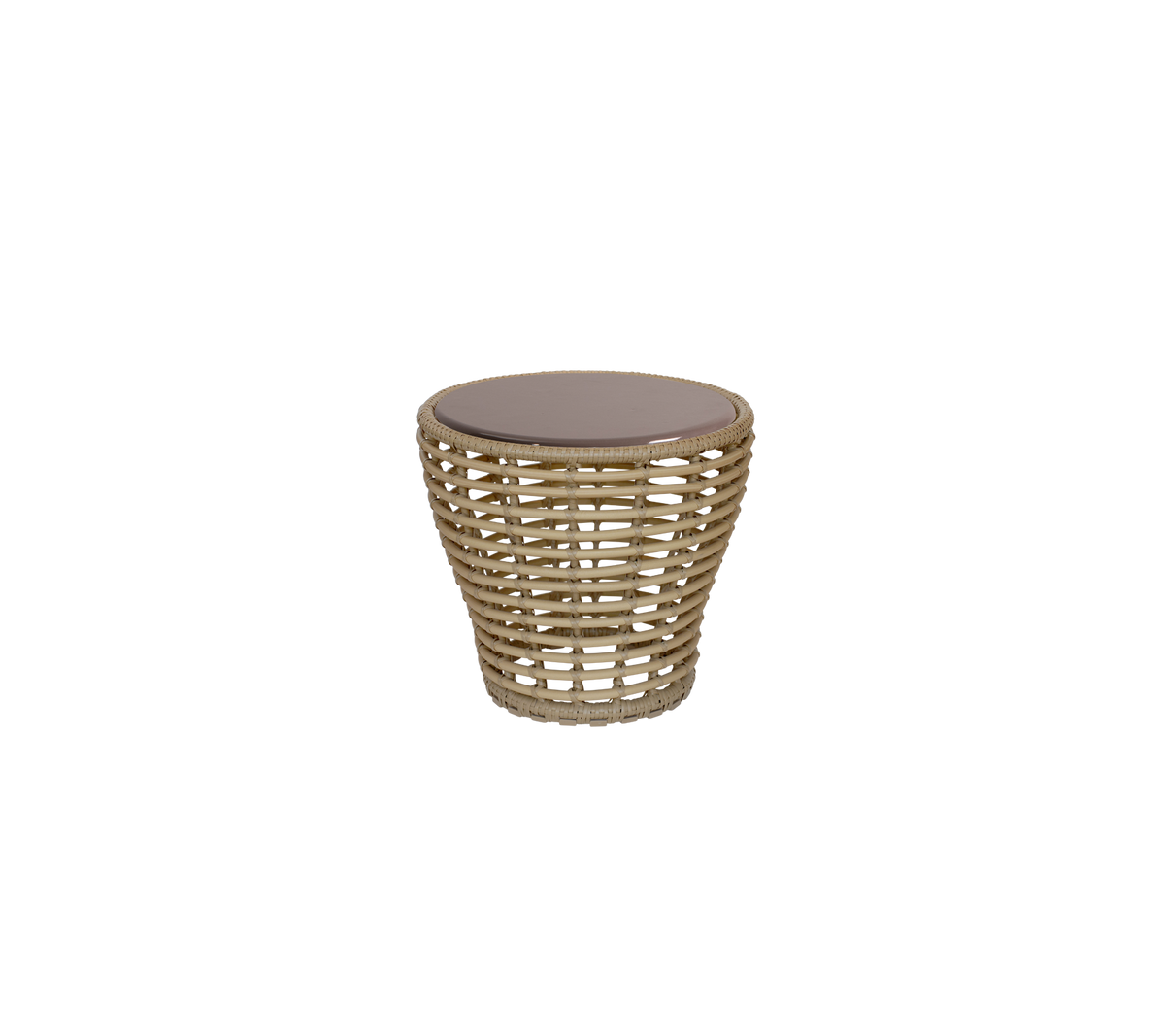 Cane-line Basket sofabord liten – Natural, braid Weave / Taupe, glasert lavastein