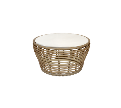 Cane-line Basket sofabord medium – Natural, braid Weave / Sand, glasert lavastein