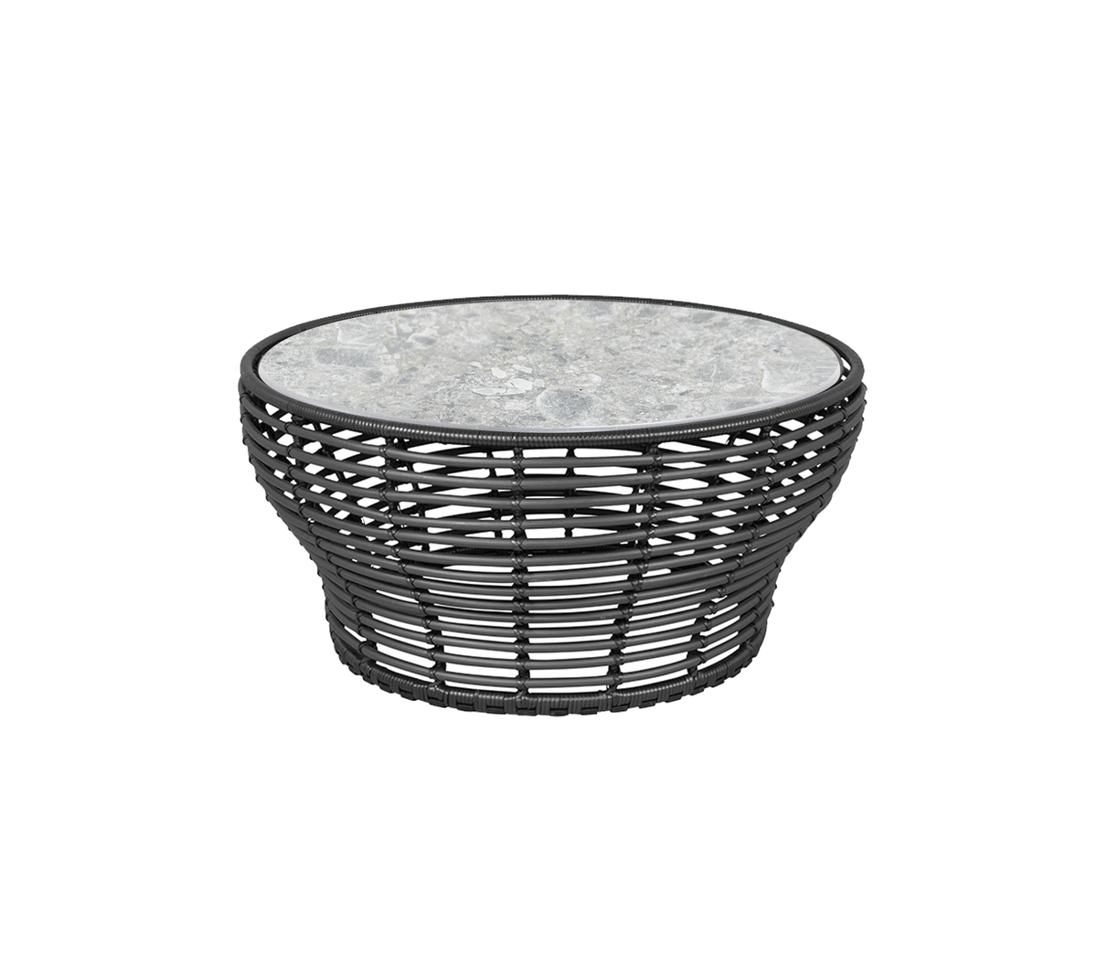 Cane-line Basket sofabord stor – Graphite, braid Weave / Multi colour, keramikk