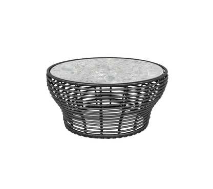 Cane-line Basket sofabord stor – Graphite, braid Weave / Multi colour, keramikk