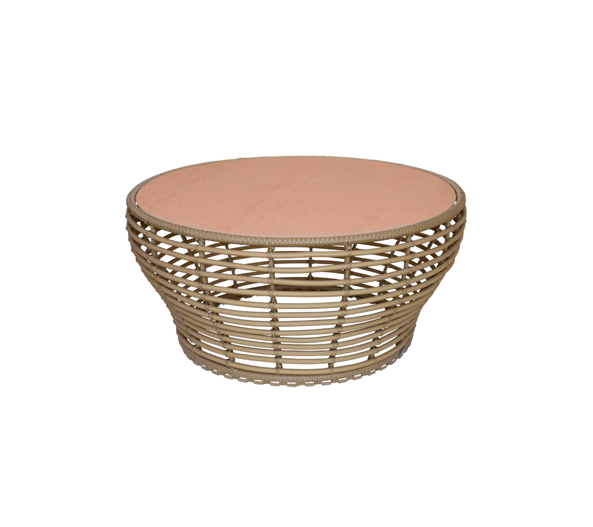 Cane-line Basket sofabord stor – Natural, braid Weave / Terracotta, keramikk