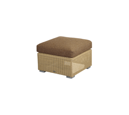Cane-line Chester krakk/sofabord – Natural, large round Weave / Umber brown, Rise m/QuickDry & Airflow