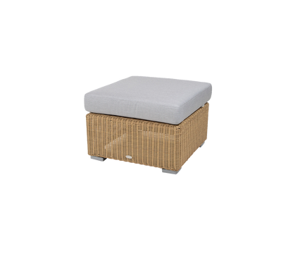 Cane-line Chester krakk/sofabord – Natural, large round Weave / Light grey, Natté m/QuickDry & Airflow