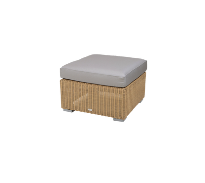 Cane-line Chester krakk/sofabord – Natural, large round Weave / Taupe, Natté m/QuickDry & Airflow