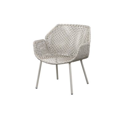 Cane-line Vibe loungestol – Sand/dark sand, small cross peel Weave / Uten pute