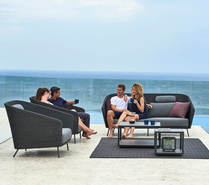Cane-line Mega 2-seter sofa, graphite Weave – miljøbilde 1