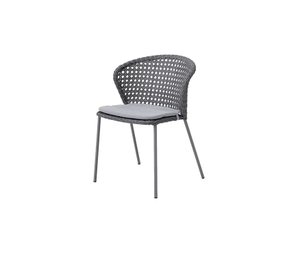 Cane-line Lean stol, stablebar – Light grey, large french peel Weave / Grey, Natté