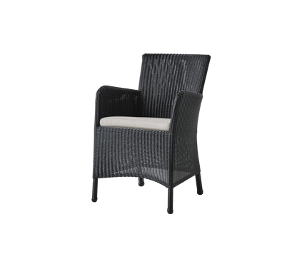 Cane-line Hampsted stol – Black, small round Weave / Sand, Natté