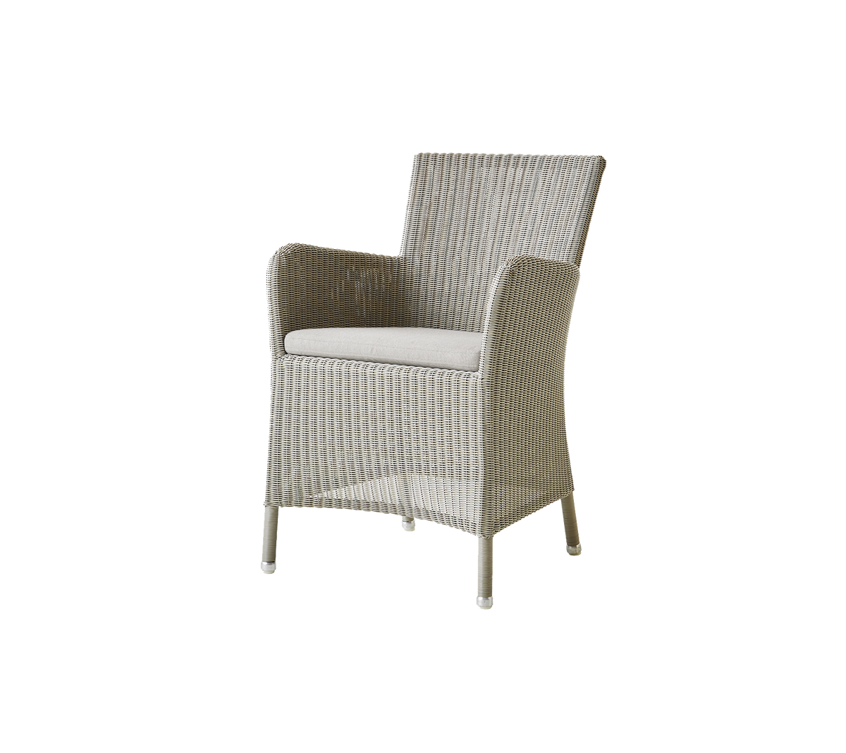 Cane-line Hampsted stol – Taupe, small round Weave / Sand, Natté