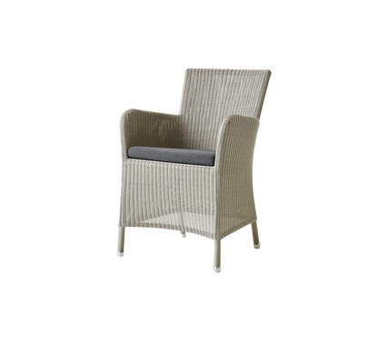 Cane-line Hampsted stol – Taupe, small round Weave / Black, Natté