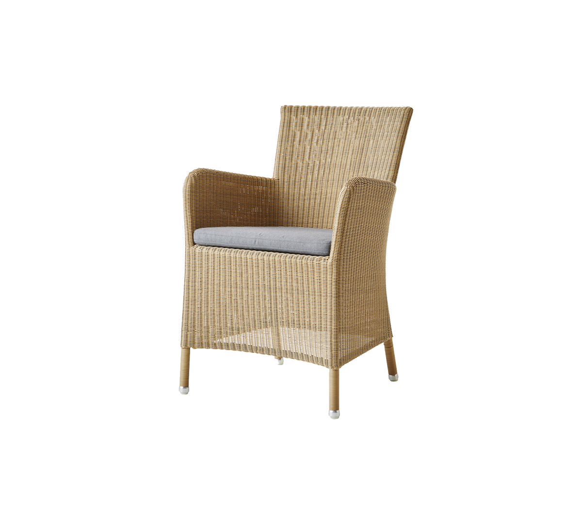 Cane-line Hampsted stol – Natural, small round Weave / Grey, Natté