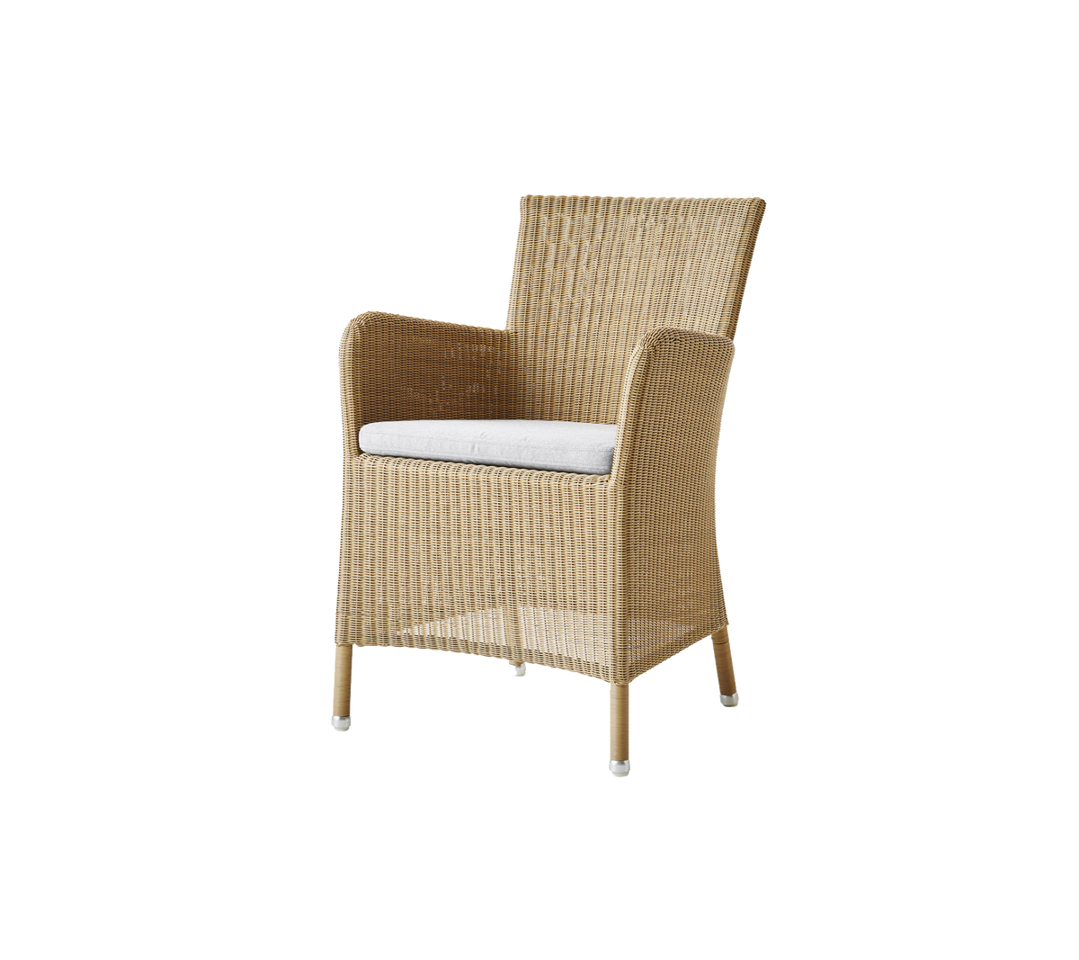 Cane-line Hampsted stol – Natural, small round Weave / Light grey, Natté