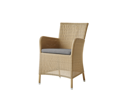 Cane-line Hampsted stol – Natural, small round Weave / Taupe, Natté
