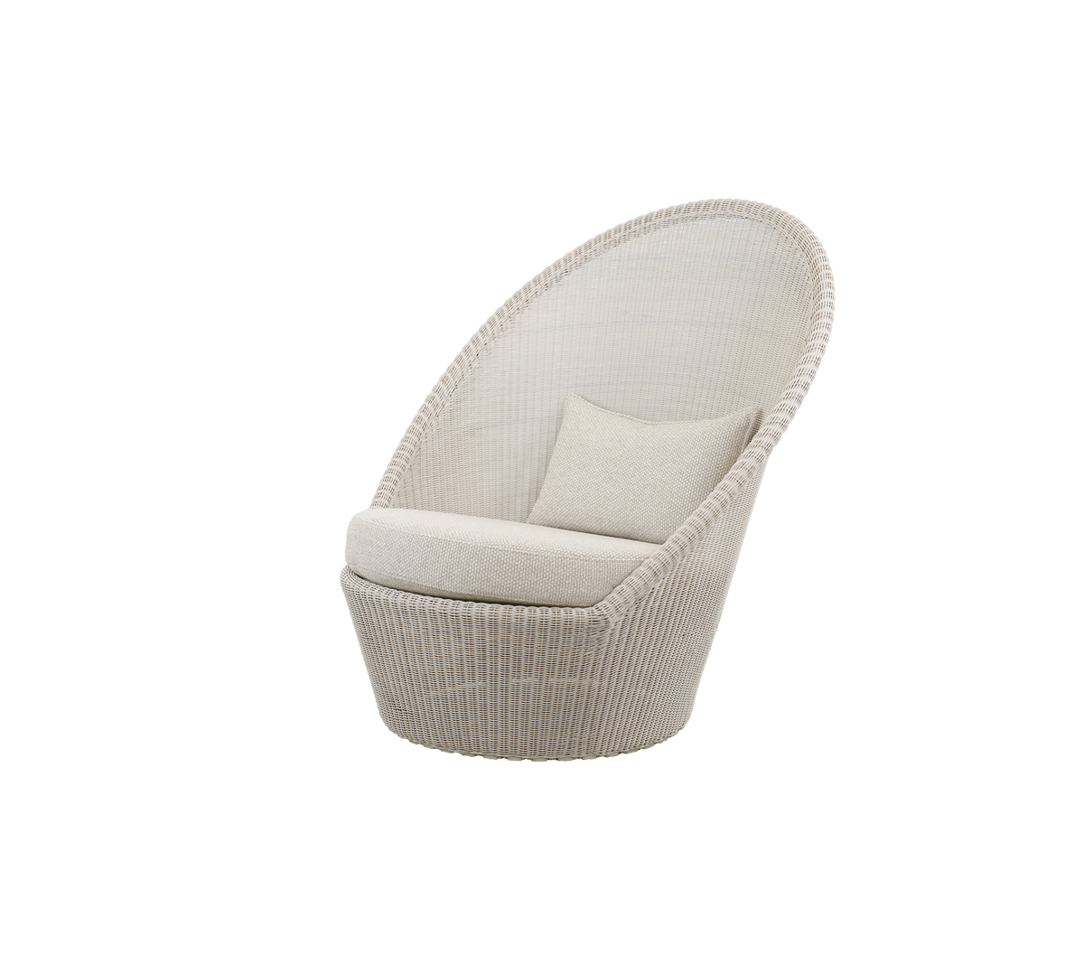 Cane-line Kingston solstol m/hjul – Sand, small round Weave / Desert sand, Rise m/QuickDry & Airflow
