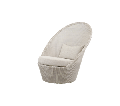 Cane-line Kingston solstol m/hjul – Sand, small round Weave / Desert sand, Rise m/QuickDry & Airflow