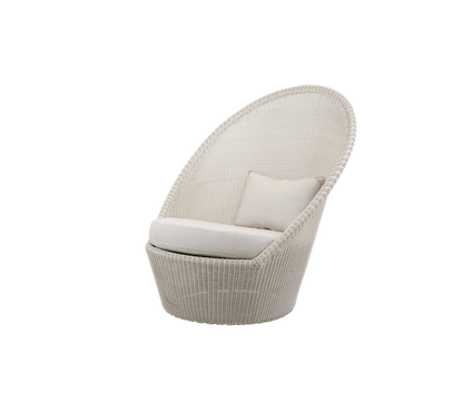 Cane-line Kingston solstol m/hjul – Sand, small round Weave / Sand, Natté m/QuickDry & Airflow