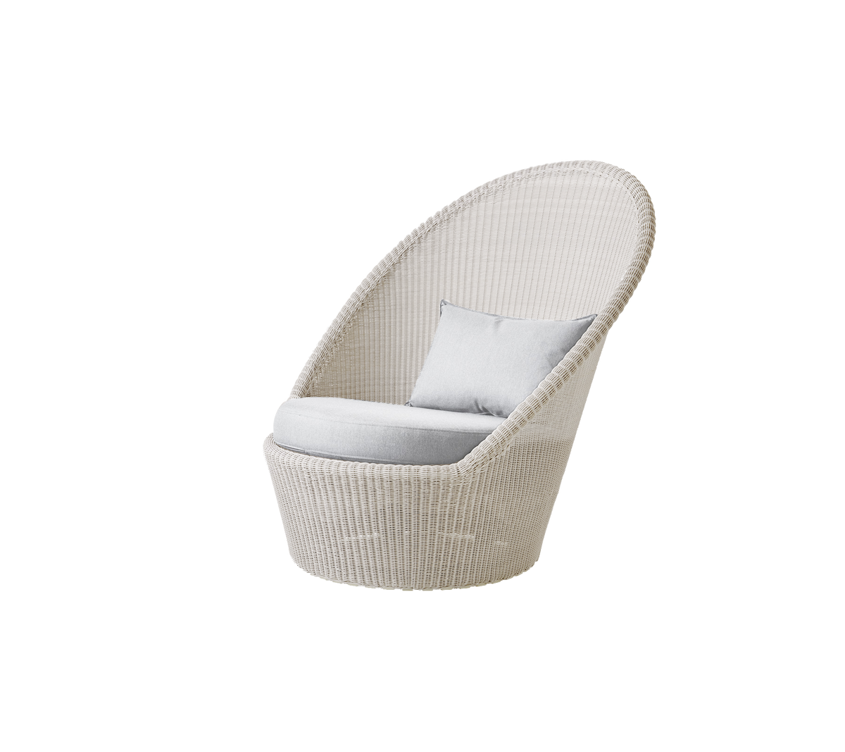 Cane-line Kingston solstol m/hjul – Sand, small round Weave / Light grey, Natté m/QuickDry & Airflow