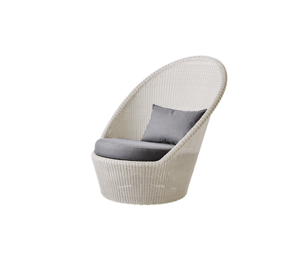 Cane-line Kingston solstol m/hjul – Sand, small round Weave / Taupe, Natté m/QuickDry & Airflow