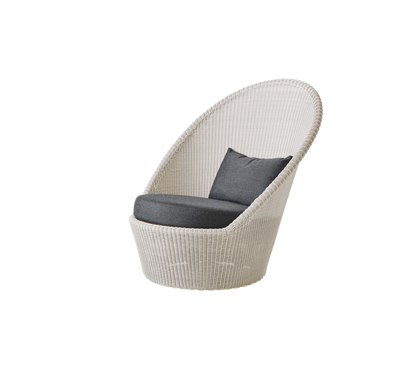 Cane-line Kingston solstol m/hjul – Sand, small round Weave / Black, Natté m/QuickDry & Airflow
