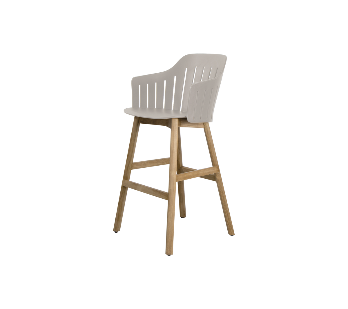 Cane-line Choice barstol, innendørs – Taupe, polypropylen, opptil 98 % resirkulert / Teak