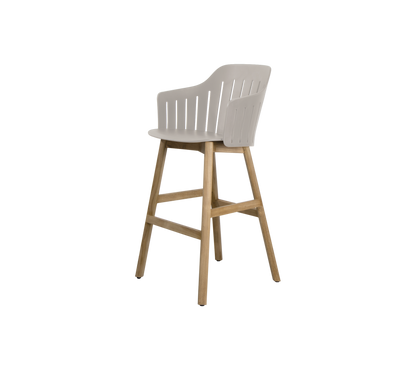 Cane-line Choice barstol, innendørs – Taupe, polypropylen, opptil 98 % resirkulert / Teak
