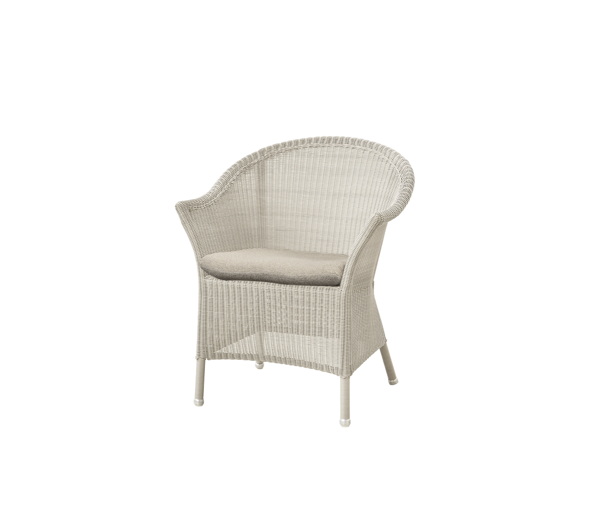 Cane-line Lansing stol – Sand, small round Weave / Taupe, Free / Uten ryggpute