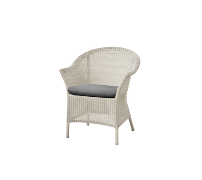 Cane-line Lansing stol – Sand, small round Weave / Grey, Natté / Uten ryggpute