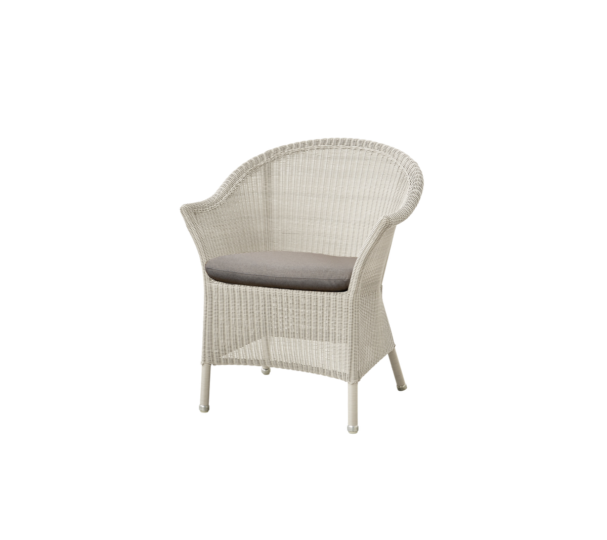 Cane-line Lansing stol – Sand, small round Weave / Taupe, Natté / Uten ryggpute