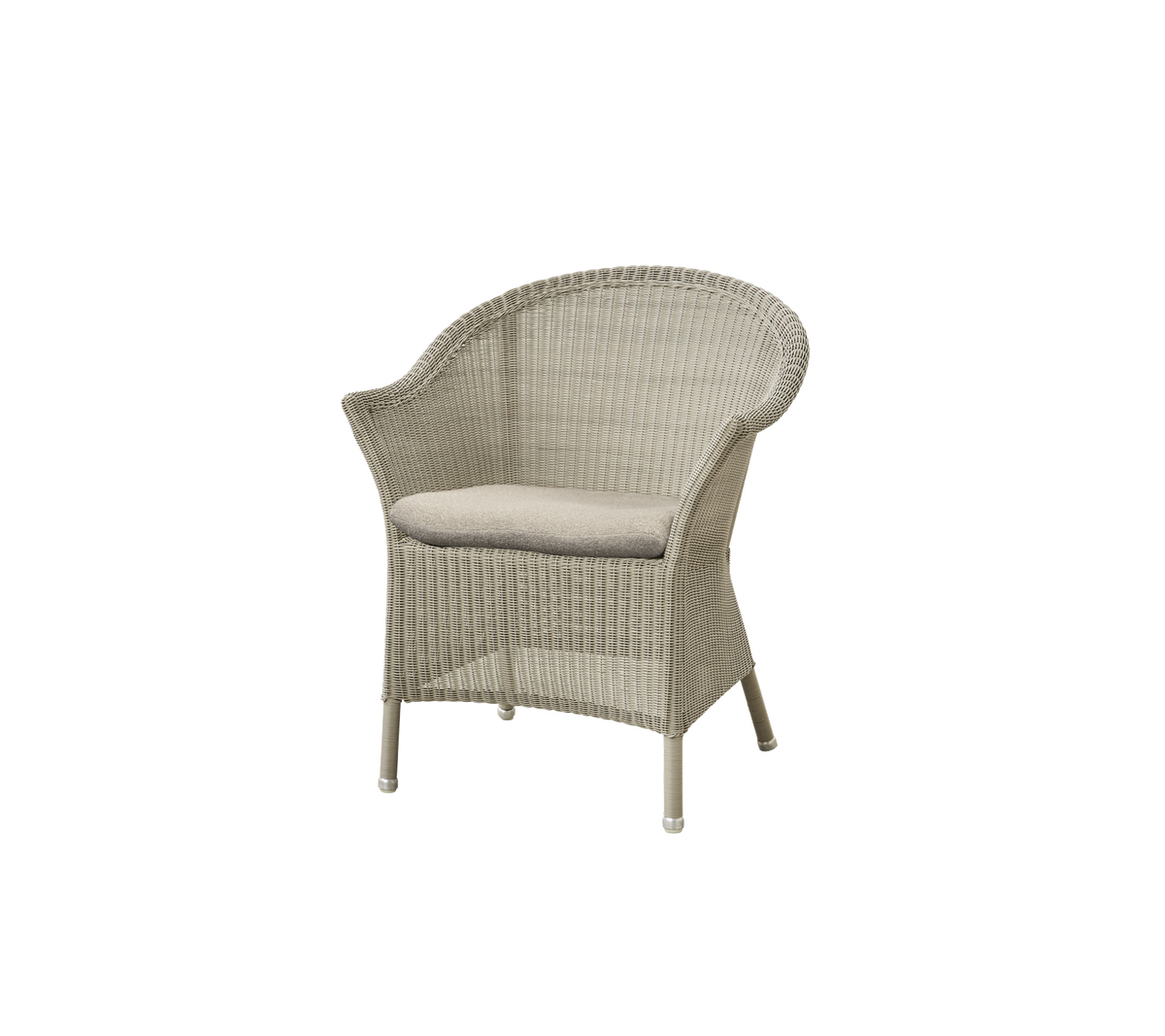 Cane-line Lansing stol – Taupe, small round Weave / Taupe, Free / Uten ryggpute
