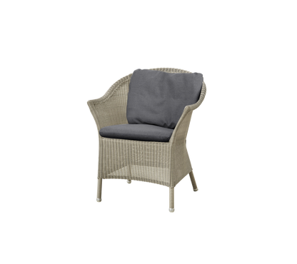 Cane-line Lansing stol – Taupe, small round Weave / Grey, Natté / Grey, Natté