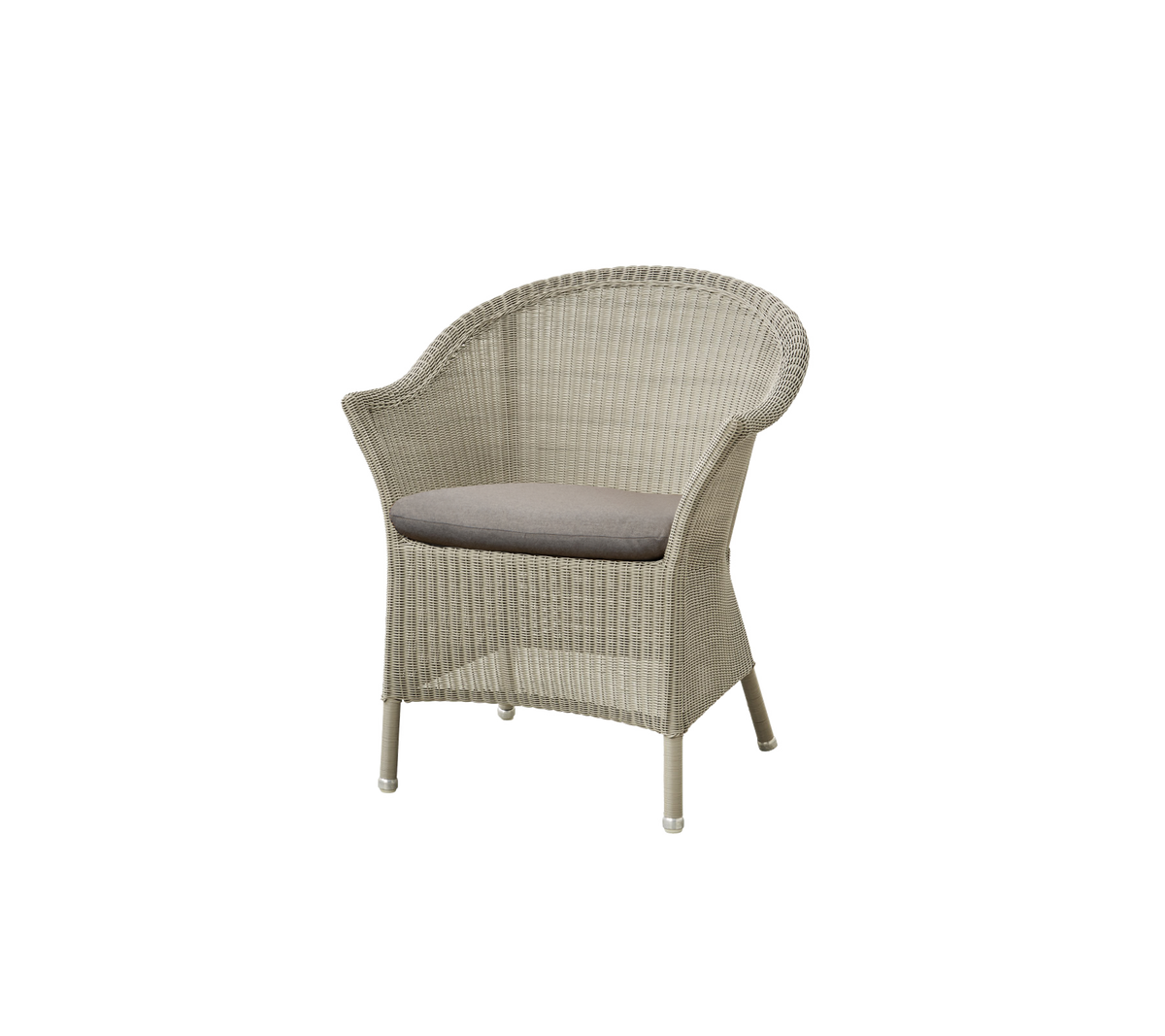 Cane-line Lansing stol – Taupe, small round Weave / Taupe, Natté / Uten ryggpute